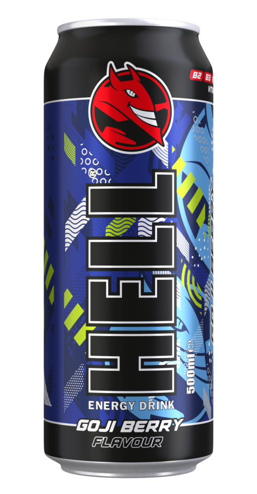 Hell Energy Drink Goji Berry 12 x 500ml Cans Choose Flavour Caffeine B Vitamins Vegan