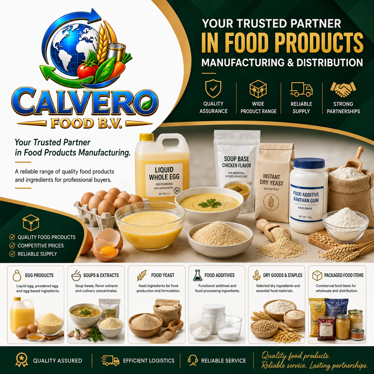 Calvero Food B.V. food products manufacturing and wholesale supply