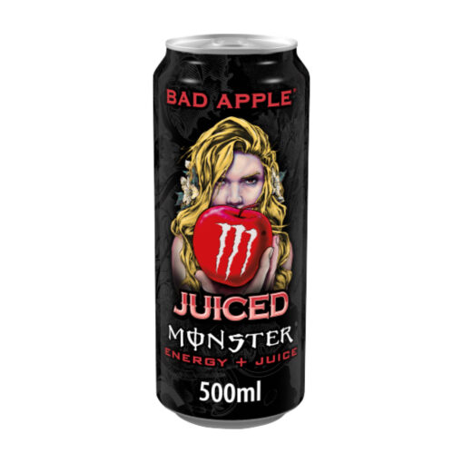 Monster Bad Apple 12 x 500ml PMP Cans – Refreshing Energy Drinks