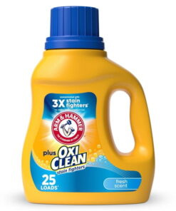 ARM & HAMMER Plus OxiClean Ultra Stain Fighters Liquid Laundry Detergent, Fresh Scent, 32.5 Fl Oz