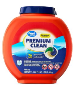 Great Value Premium Clean Laundry Pacs, Original Scent, 76 Count